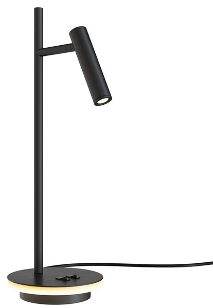 Lampada Da Tavolo Moderno Estudo Metallo Nero 1 Luce Led 9W
