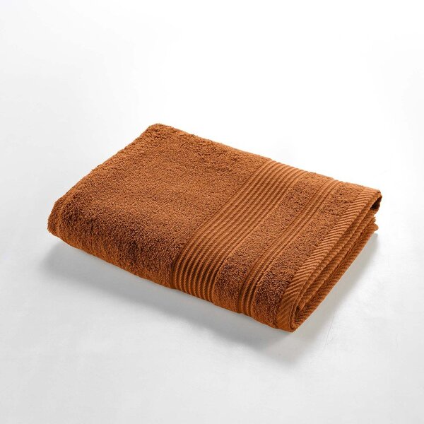 Asciugamano tipo terry color terracotta in cotone 70x130 cm Tendresse – douceur d'intérieur