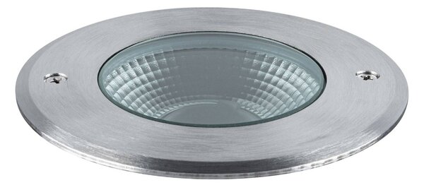 Paulmann Vanea Lampada da incasso a pavimento IP67, Ø 10 cm, Alluminio / Grigio / Zincato, Alluminio, Moderno, Faretto da incasso da terra