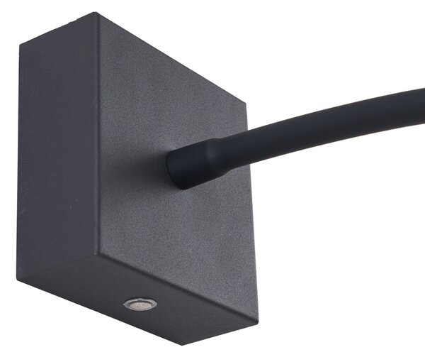 Lampada da parete moderna nera con LED dimmerabile ricaricabile - Harper