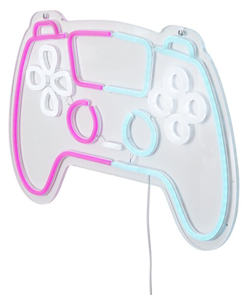 Lampada da parete al neon Controller Rosa con Blu con LED integrato