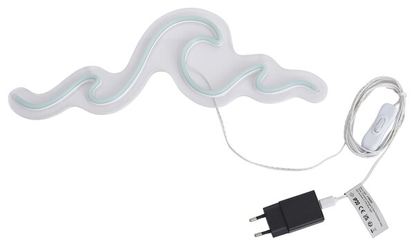Lampada da parete al neon blu con LED - Wave