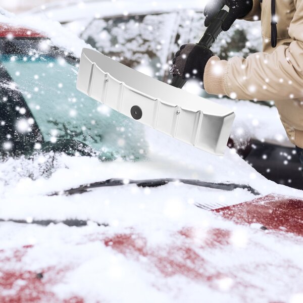 Costway Rastrello da neve per tetti in alluminio da giardino con altezza regolabile 190-630cm