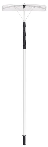 Costway Rastrello da neve per tetti in alluminio da giardino con altezza regolabile 190-630cm