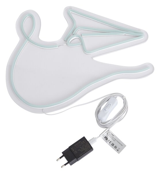 Lampada da parete al neon blu con LED - Aeroplanino