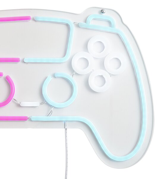 Lampada da parete al neon Controller Rosa con Blu con LED integrato