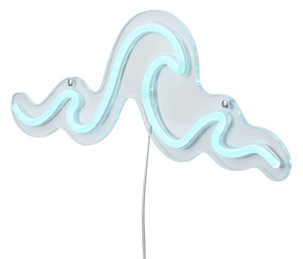Lampada da parete al neon blu con LED - Wave