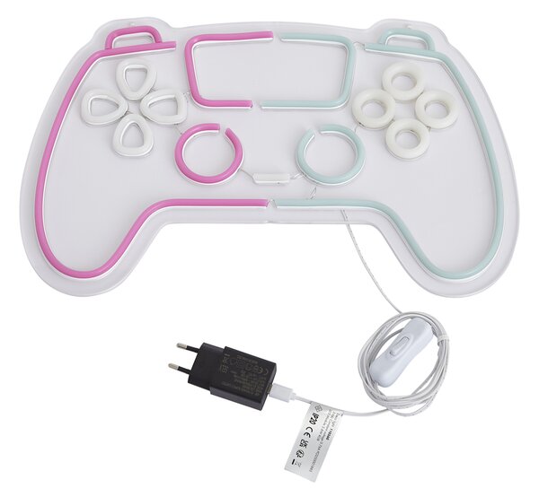 Lampada da parete al neon Controller Rosa con Blu con LED integrato