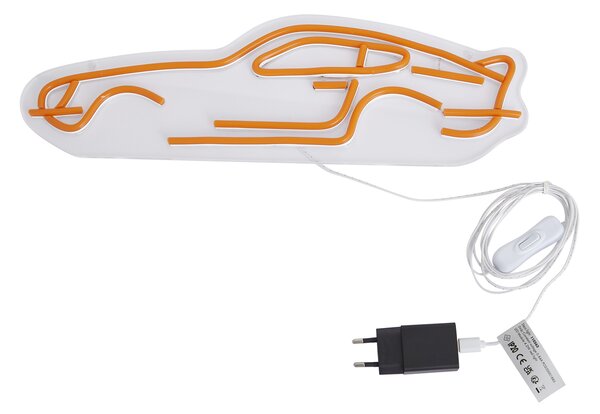 Lampada da parete al neon arancione con LED - Car