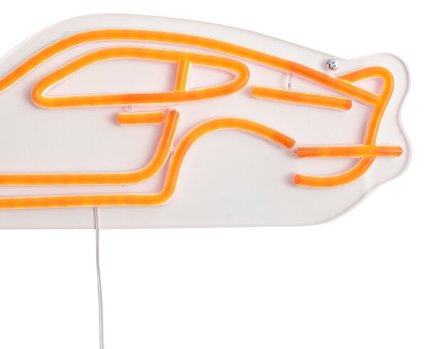 Lampada da parete al neon arancione con LED - Car