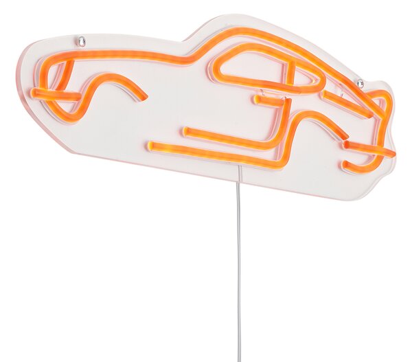 Lampada da parete al neon arancione con LED - Car
