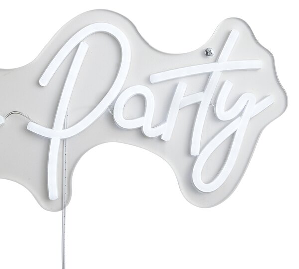 Lampada da parete al neon bianca con LED - Let's Party