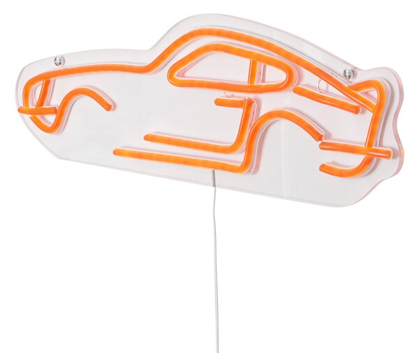 Lampada da parete al neon arancione con LED - Car