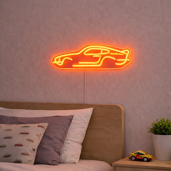 Lampada da parete al neon arancione con LED - Car