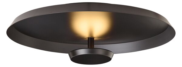 Plafoniera moderna nero opaco con LED dimmerabile a 3 livelli - Sombra