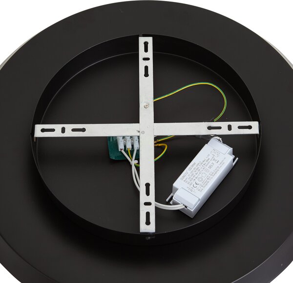 Plafoniera moderna nero opaco con LED dimmerabile a 3 livelli - Sombra