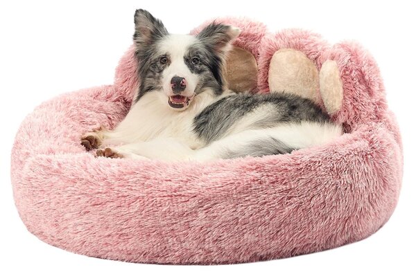 Elzusha - Cuccia a forma di ciambella per cani di grossa taglia e gatti, lavabile, 81 cm