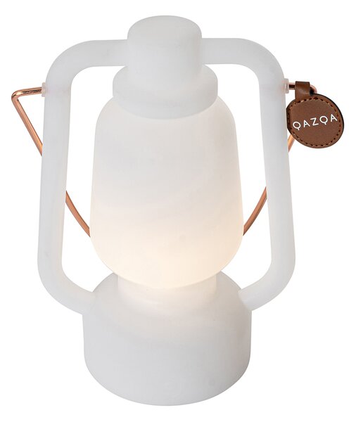 Lampada da tavolo ricaricabile 22 cm IP44 bianca - STORM Mini