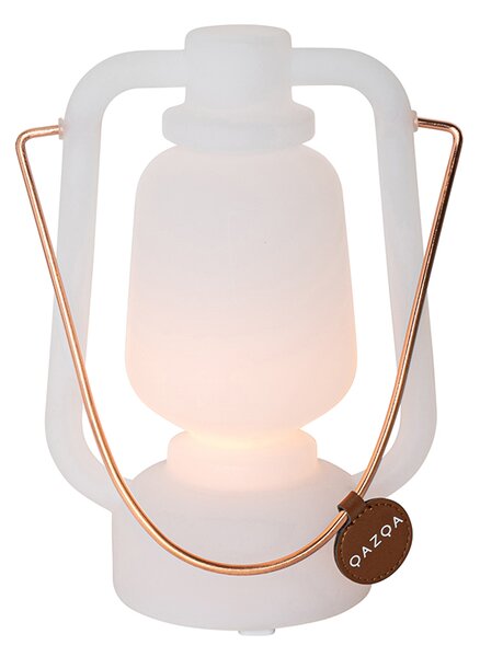 Lampada da tavolo ricaricabile 22 cm IP44 bianca - STORM Mini