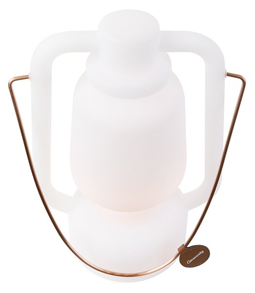 Lampada da tavolo ricaricabile 30 cm IP44 bianca - STORM Small