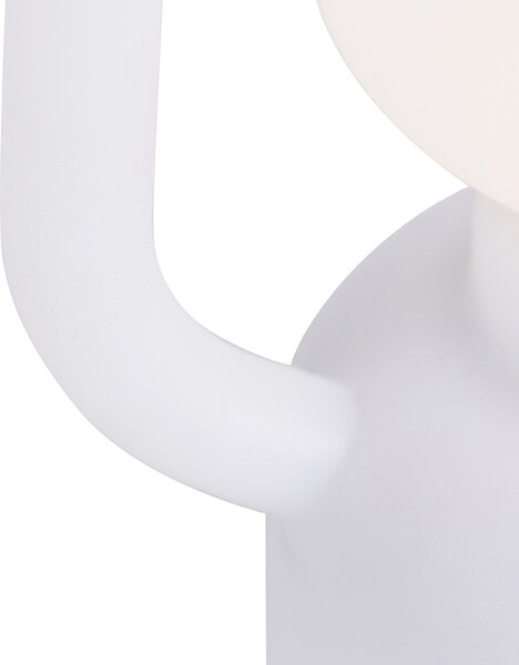 Lampada da tavolo bianca IP44 con altoparlante Bluetooth - STORM Music
