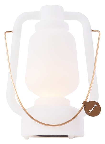 Lampada da tavolo ricaricabile 30 cm IP44 bianca - STORM Small