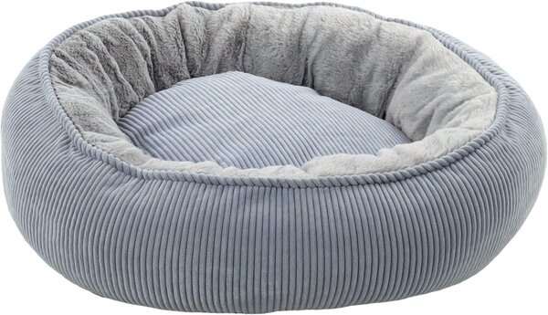 Omgoods - Cesto rotondo con zip - Blu, 46 x 46 x 17 cm