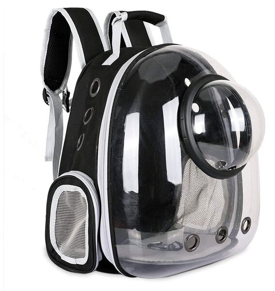 Elzusha - Zaino traspirante a forma di capsula, borsa trasportino per gatti e cani di piccola taglia