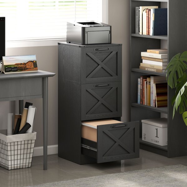 HOMCOM Cassettiera da Ufficio con 3 Cassetti per Cartelle A4, 40x40x101 cm, Nero | Aosom Italy