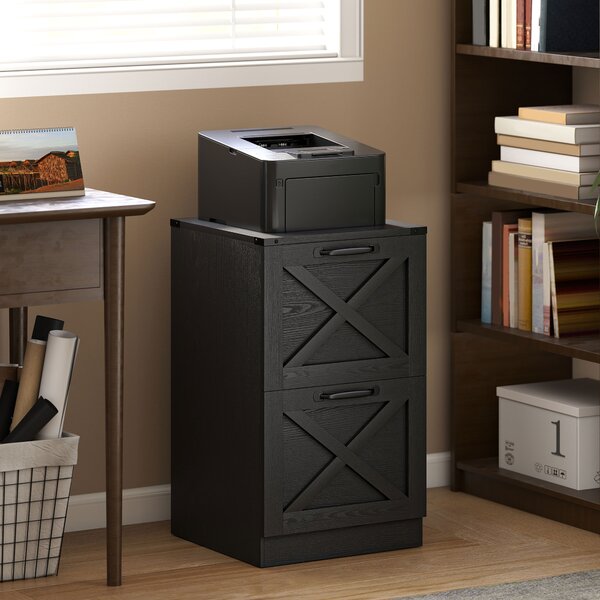 HOMCOM Cassettiera da Ufficio con 2 Cassetti per Cartelle A4, 40x40x71 cm, Nero | Aosom Italy