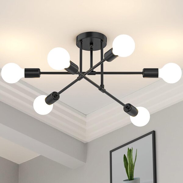Omgoods - Lampadario industriale Sputnik con 6 portalampade E27