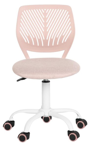 Elzusha - Sedia da ufficio ergonomica, regolabile, girevole, rosa, ideale per l'uso in casa o in ufficio
