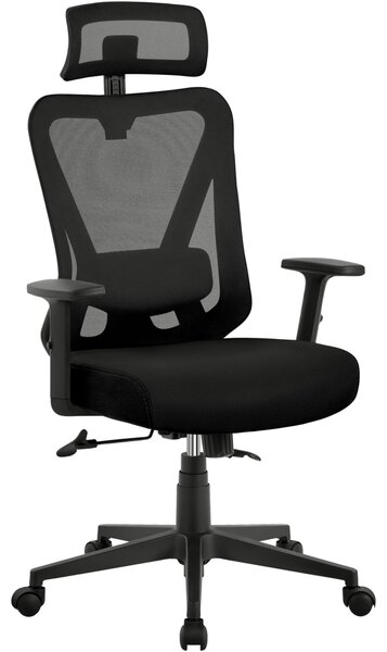 Sedia da ufficio ergonomica Yaheetech con schienale in rete traspirante, colore nero