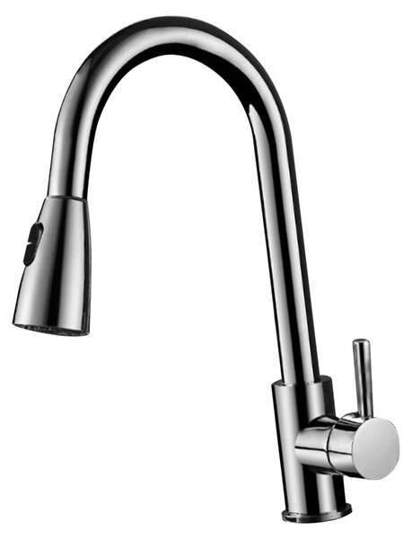 Solidchoice - Rubinetto da cucina con erogatore estraibile per acqua fredda e calda