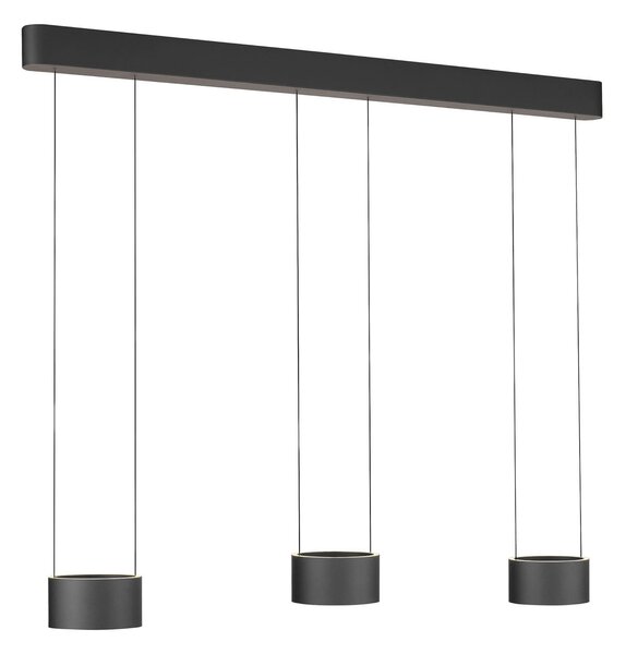 Lampada a sospensione PURE, Clipse, dimmerabile, Grigio, Soggiorno, Metallo, Moderno