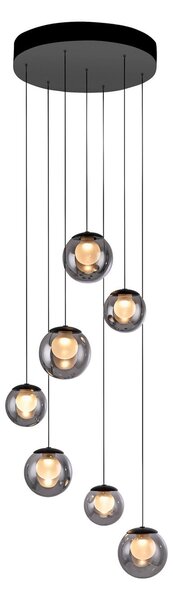 Lampada a sospensione PURE, Popup, dimmerabile, Grigio, Soggiorno, Vetro