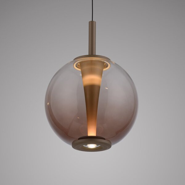 Lampada a sospensione PURE, Infinity, dimmerabile, Bronzo / Ottone anticato, Soggiorno, Vetro