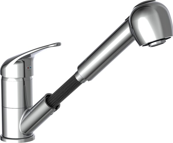 Rubinetto da cucina SCHÜTTE SUPRA con spruzzo per stoviglie, rubinetto da cucina cromato
