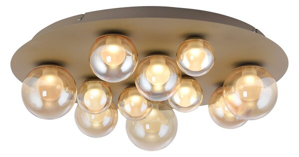 Plafoniera PURE, Popup, dimmerabile, Bronzo / Ottone anticato, Soggiorno, Metallo