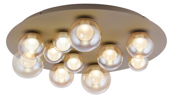Plafoniera PURE, Popup, dimmerabile, Bronzo / Ottone anticato, Soggiorno, Metallo
