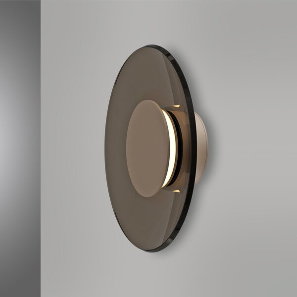 Applique da parete PURE, PURE Moon, dimmerabile, Bronzo / Ottone anticato, Soggiorno, Vetro, Moderno