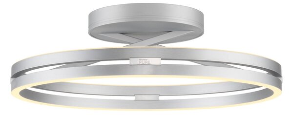 Plafoniera PURE, PURE Loop, dimmerabile, Metallizzato, Soggiorno, Alluminio, Moderno