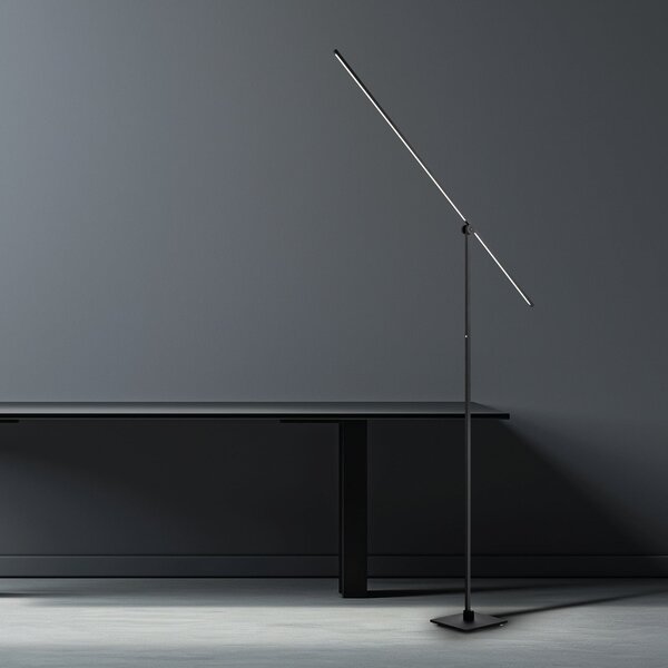 Lampada da terra PURE, PURE Grafo, dimmerabile, Nero, Soggiorno, Metallo, Moderno
