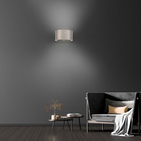 Applique da parete PURE, PURE Clipse, dimmerabile, Metallizzato, Soggiorno, Alluminio, Moderno
