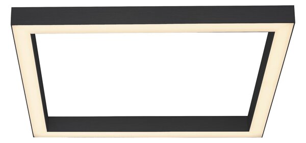 Plafoniera PURE, PURE Lines Square, dimmerabile, Nero, Soggiorno, Metallo, Moderno