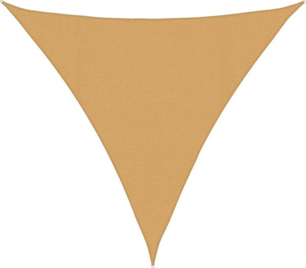 Vela Parasole 160 g/m² Triangolare Sabbia 4x4x4 m in HDPE