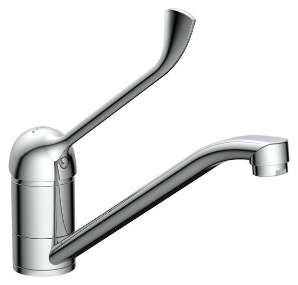 Rubinetto da cucina SCHÜTTE VITAL, rubinetto da cucina con leva allungata, miscelatore da cucina girevole, miscelatore per lavello cromato