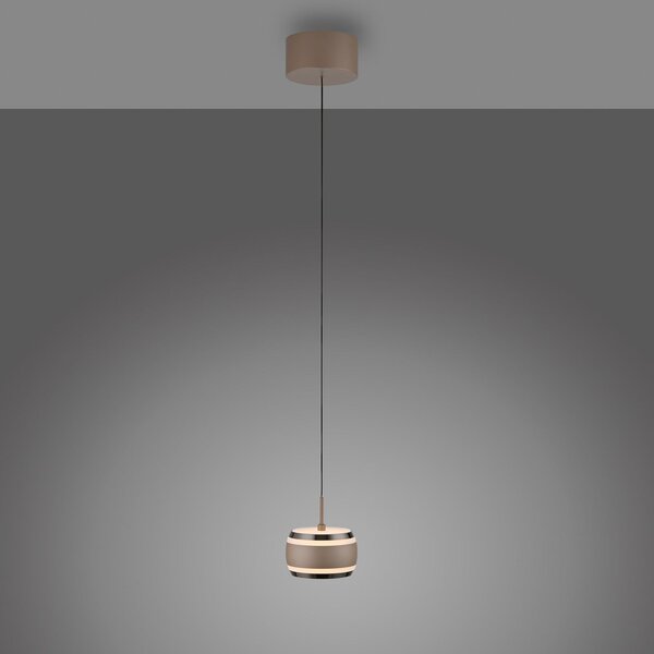 Lampada a sospensione PURE, Falling Rings, dimmerabile, Bronzo / Ottone anticato, Soggiorno, Metallo, Moderno