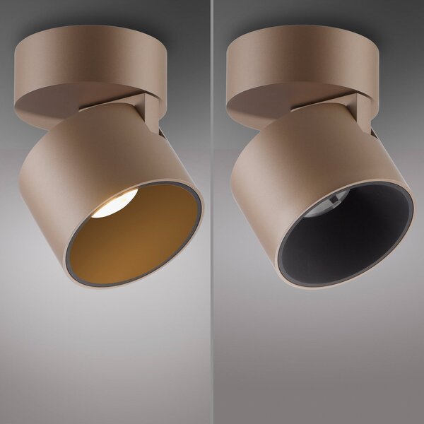 Plafoniera PURE, Cup, dimmerabile, Bronzo / Ottone anticato, Soggiorno, Metallo, Moderno