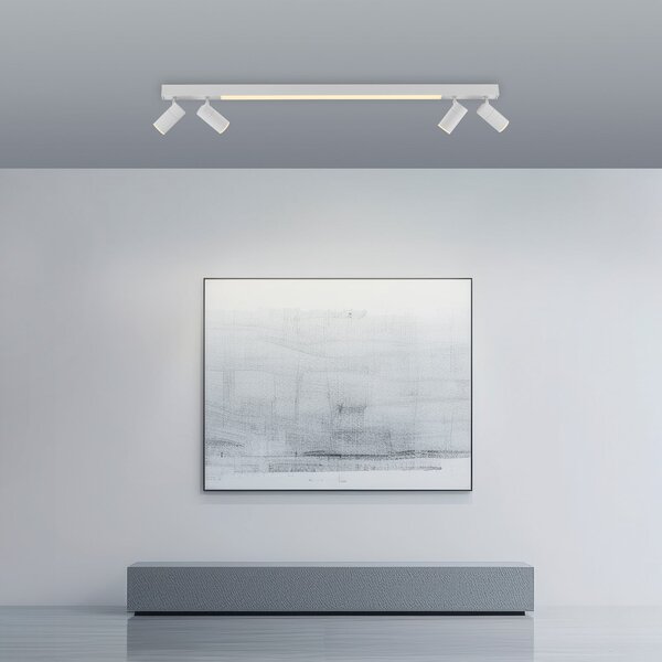 Plafoniera PURE, Pure Lines, dimmerabile, Bianco, Soggiorno, Metallo, Moderno